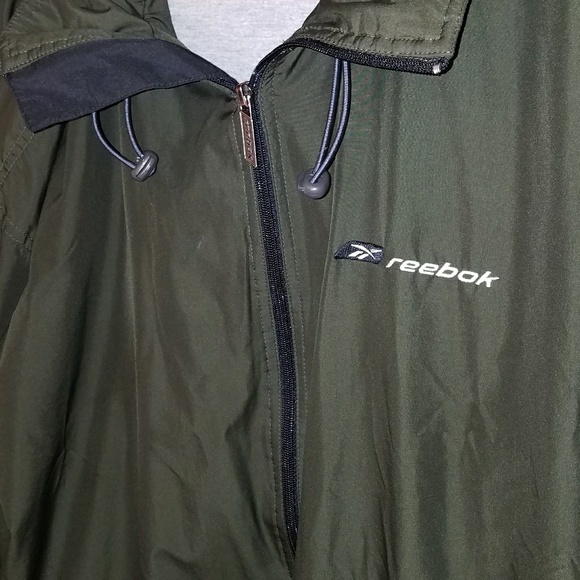 Reebok Windbreaker Mens LG Hooded Green - Picture 7 of 8